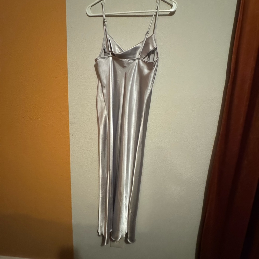 Bebe Metallic Satin Dress